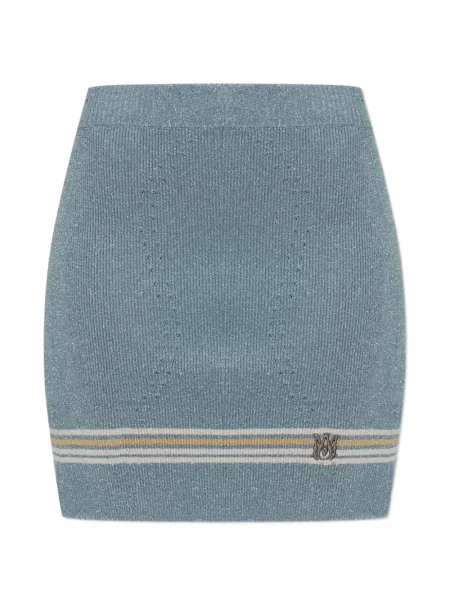 Mini fusta mini Amiri mini cu autograf albastru