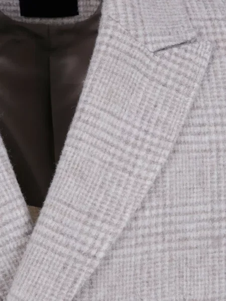 Palton Zegna de lână cu două rânduri de nasturi gri
