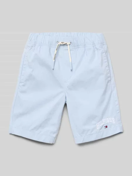 Szorty z elastycznym pasem Tommy Hilfiger błękitne