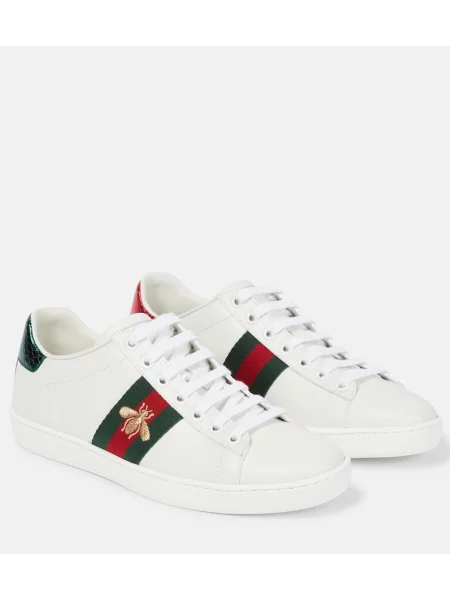 Kožené tenisky Gucci Ace bílé