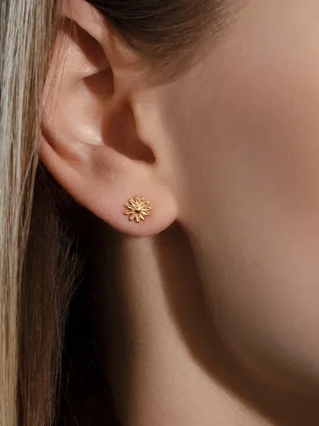 Позолочені сережки Lilou Flowers