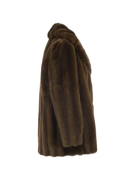 Gulerat palton de blană Max Mara cu blană maro