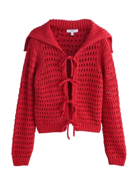 Next Geacă tricotată roșu