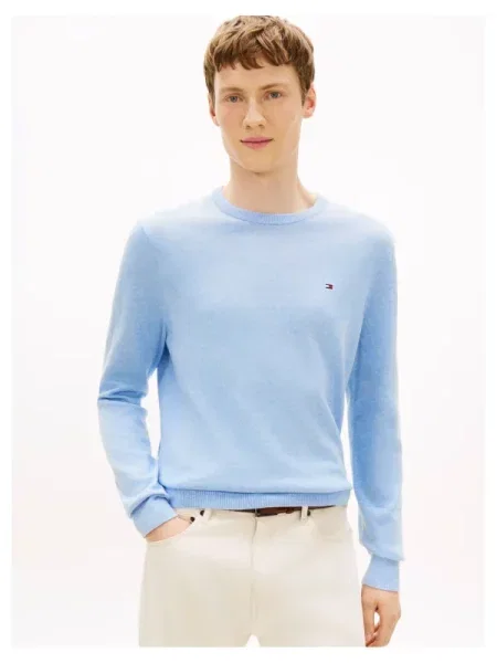 TOMMY HILFIGER Pulover Essential azuriu albastru
