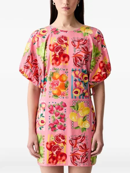 Rochie midi Never Fully Dressed cu imagine roz