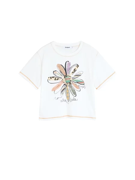 Desigual Tricou mai multe culori alb