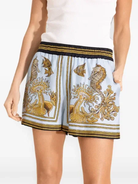 Pantaloni scurți La Doublej cu imagine albastru