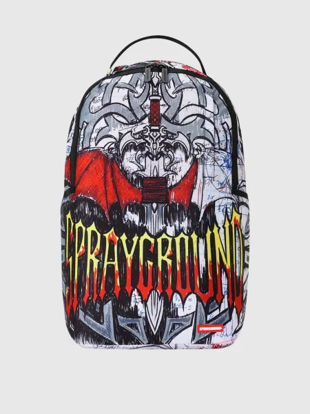 Дитячий рюкзак з принтом Sprayground сірий