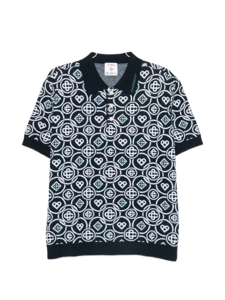 Tricou polo Casablanca cu imagine albastru