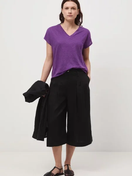 Medicine t-shirt lniany fioletowa