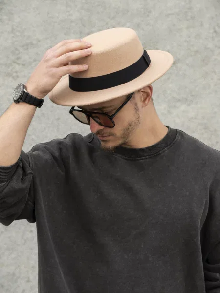 Шляпа Without бежевая