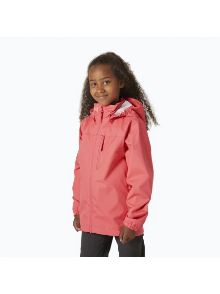 Детско ветроходно яке Helly Hansen Crew Hooded JR sunset pink розово