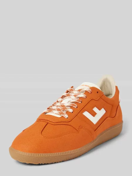 Sneakersy z nadrukiem z logo model ‘BURELA SLIM’ Flamingos' Life pomarańczowe