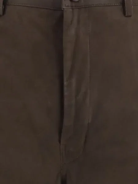 Pantaloni Rick Owens din piele de căprioară maro