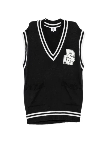 Vestă Dover Street Market streetstyle cu petice negru