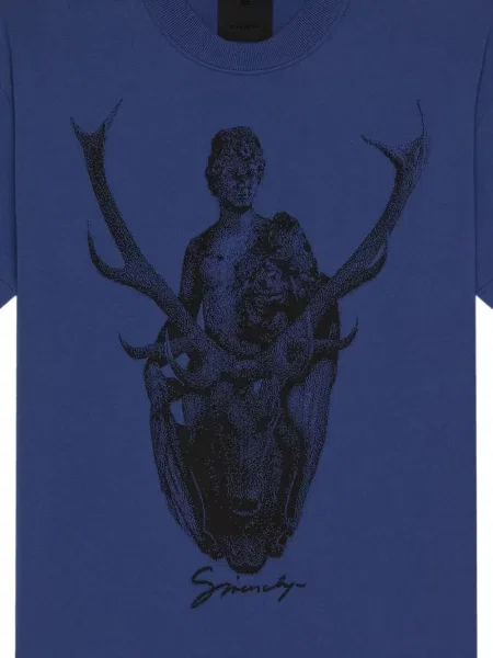 Tricou Givenchy cu imagine albastru