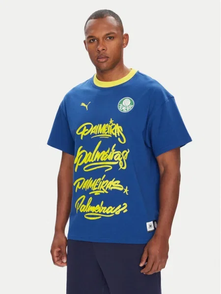 Puma Tričko CWC Hoops x Palmeiras modrá