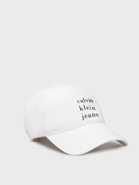 Кепка Calvin Klein Jeans з принтом біла