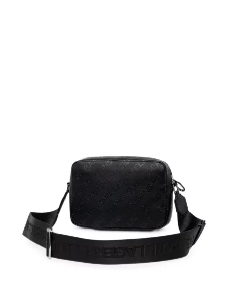Pásek Karl Lagerfeld Jeans s autogramem černý