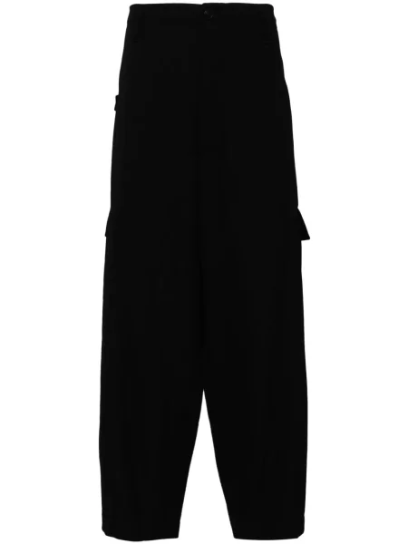 Pantaloni Yohji Yamamoto de lână negru