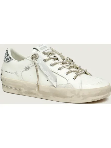 Pantofi Crime London din piele alb