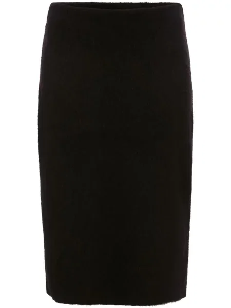 Dzianinowa osłona spódnica ołówkowa Jw Anderson z rozcieciem czarna