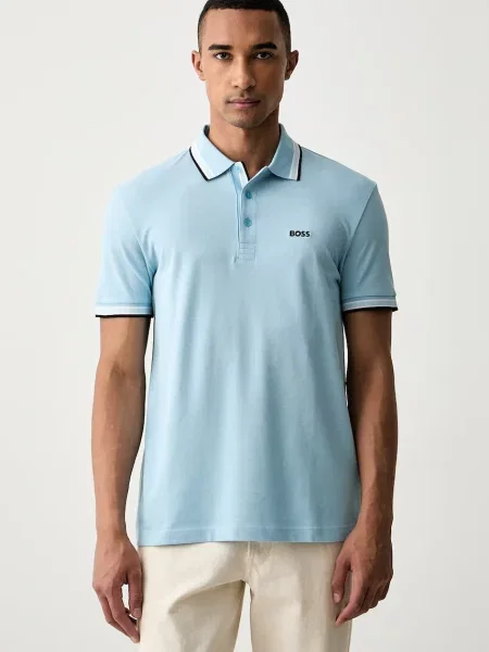 Tricou polo Boss albastru