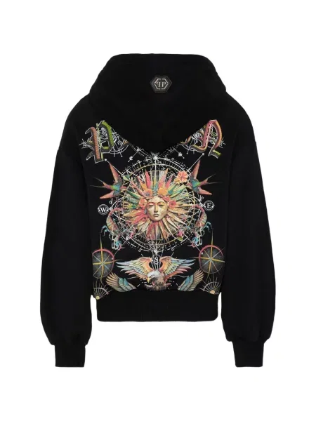 Bluza z kapturem dziecięca Philipp Plein czarna