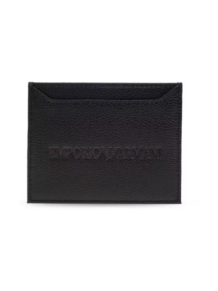 Portfel Emporio Armani skórzany czarny