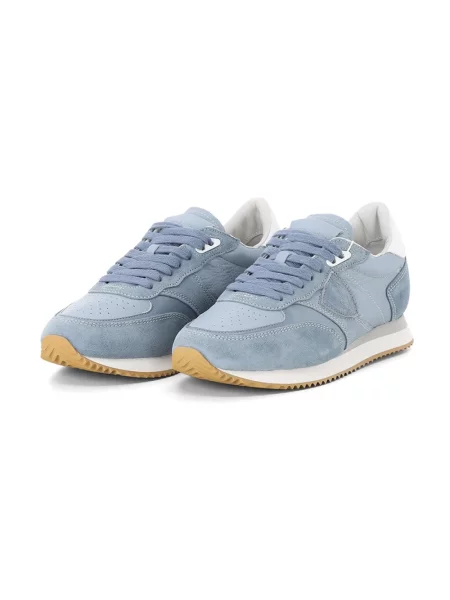 Sneakersy Philippe Model skórzane niebieskie