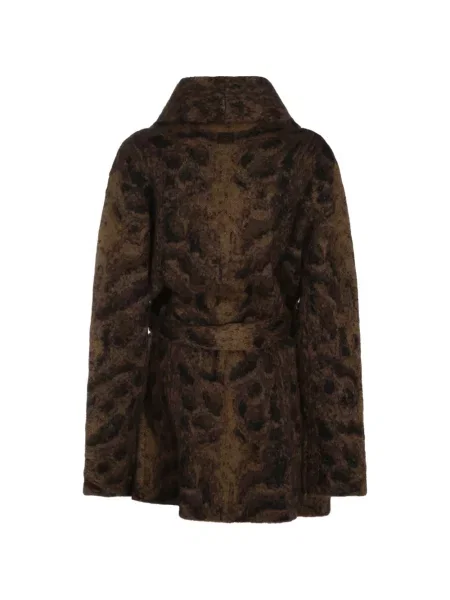 Cardigan Etro cu imagine cu model leopard maro