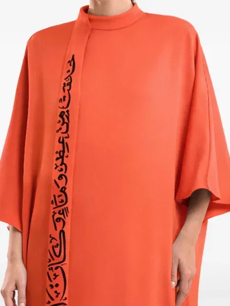 Kołnierzykowy sukienka maxi Gemy Maalouf pomarańczowa