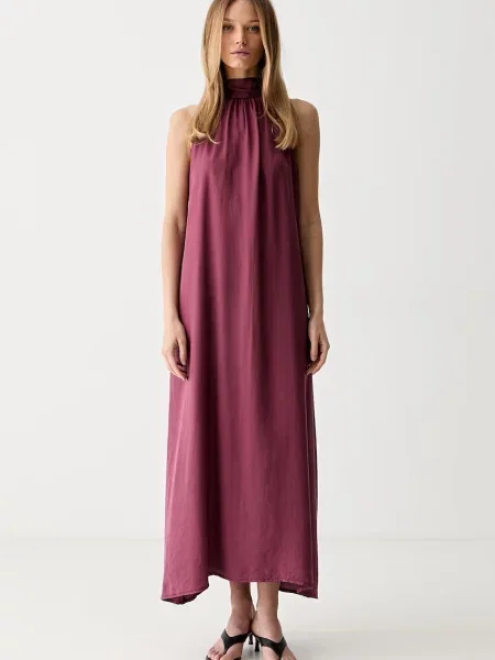 ViCOLO rochie halter din lyocell violet
