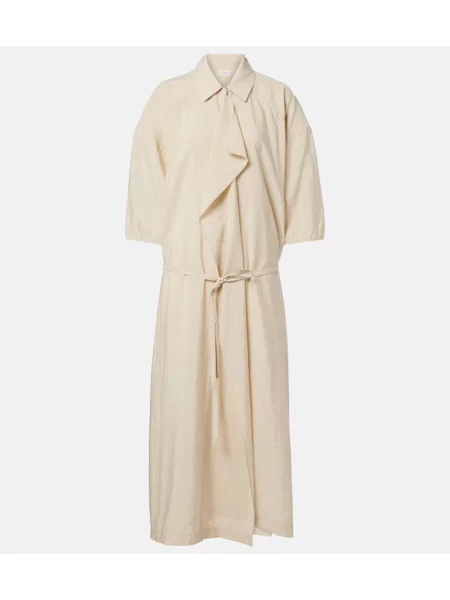 Rochie tip cămașă Lemaire de mătase de costum bej