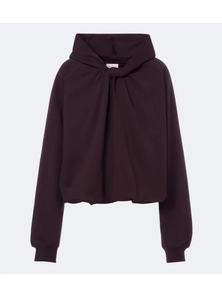 Hanorac cu glugă Dries Van Noten cu glugă din jerseu violet