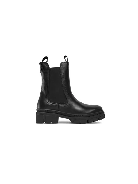Bokacsizma Tamaris Black Leather fekete