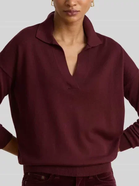 Sweter o kroju loose fit z mieszanki bawełny i modalu Lauren Ralph Lauren