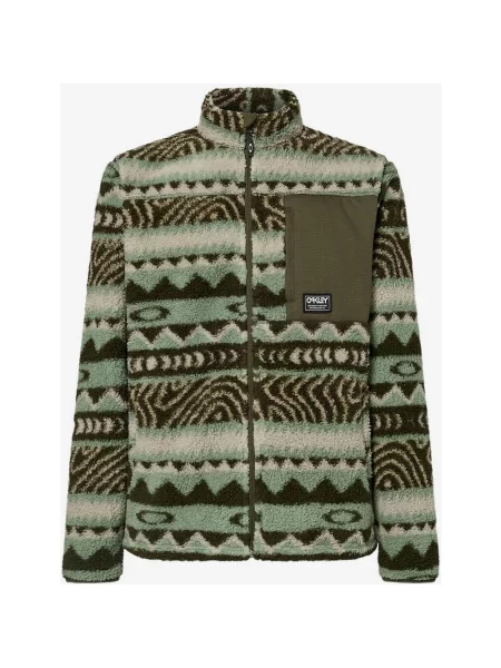 Bluza Oakley Mountain Fire zielono-brązowo-biała S biała