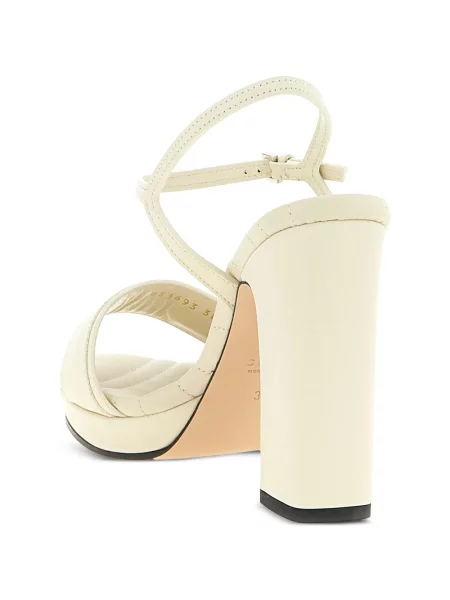 Sandale Gucci cu platformă alb