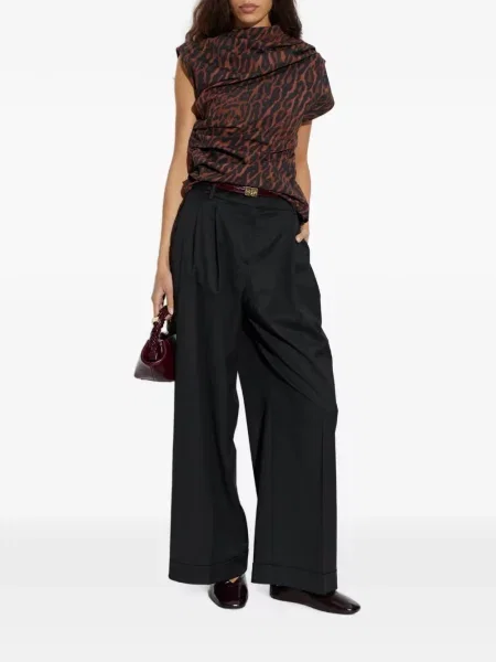 Pantaloni Ganni negru