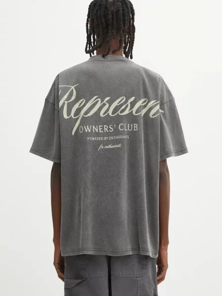 Represent tricou din Represent Owners Club cu imprimeu gri
