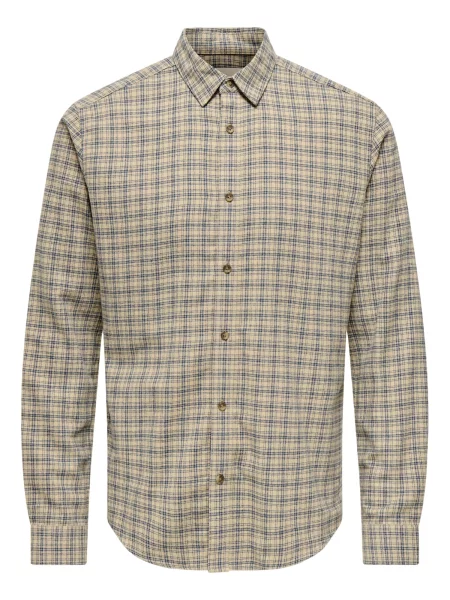 Only & Sons Cămașă Gudmund crem / pin verde