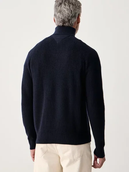 Tommy Hilfiger Sweter Fisherman granatowy