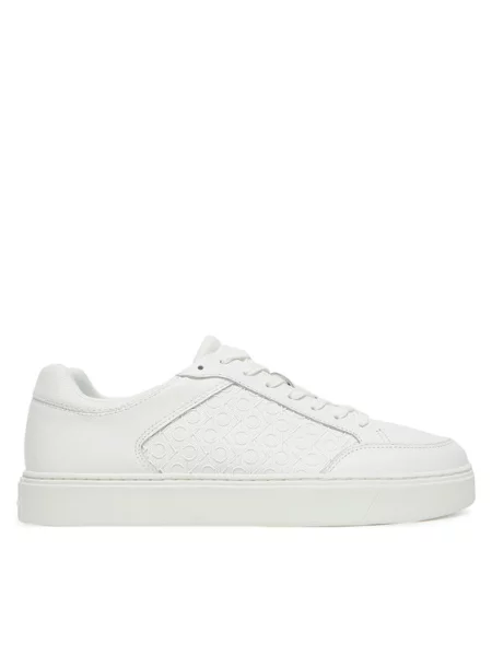 Calvin Klein Sneakersy Clean Cup Low Laceup Mono biały