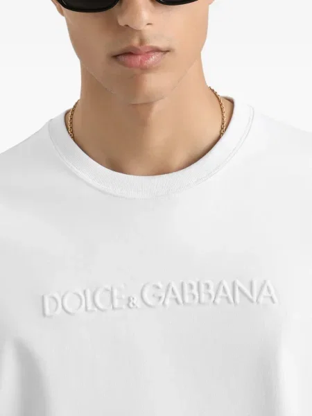Тениска Dolce & Gabbana бродирана бяло