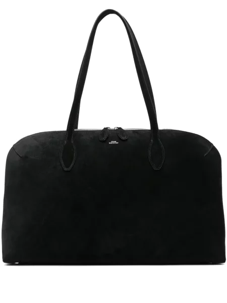 Geantă Toteme din piele de căprioară negru