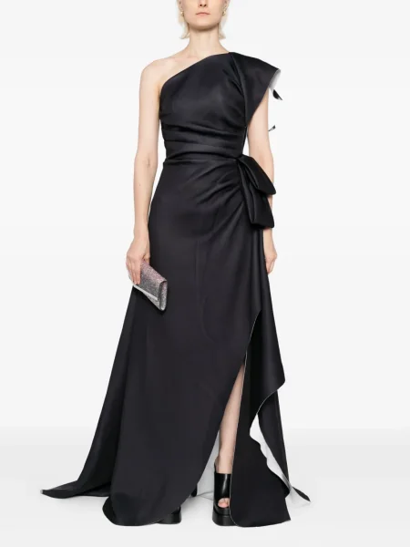 Rochie Saiid Kobeisy cu volane de costum negru