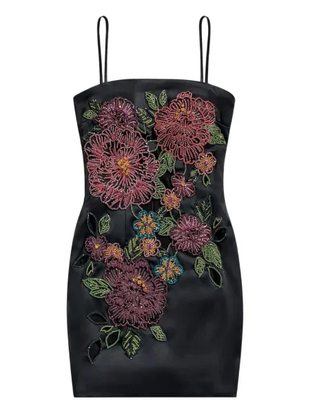 Rochie mini Area cu broderie de costum negru