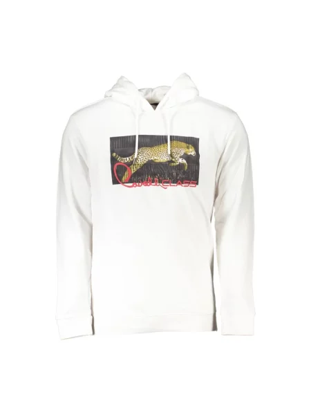 Bluza Cavalli Class z kapturem elegancka biała