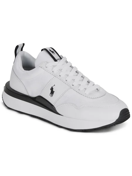 Sneakerși Polo Ralph Lauren din dantelă alb